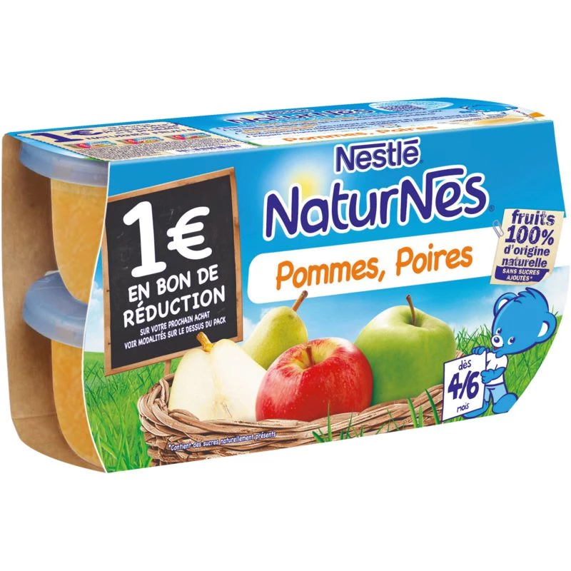 Small apple/pear pots from 4 months 4x130g - NESTLE