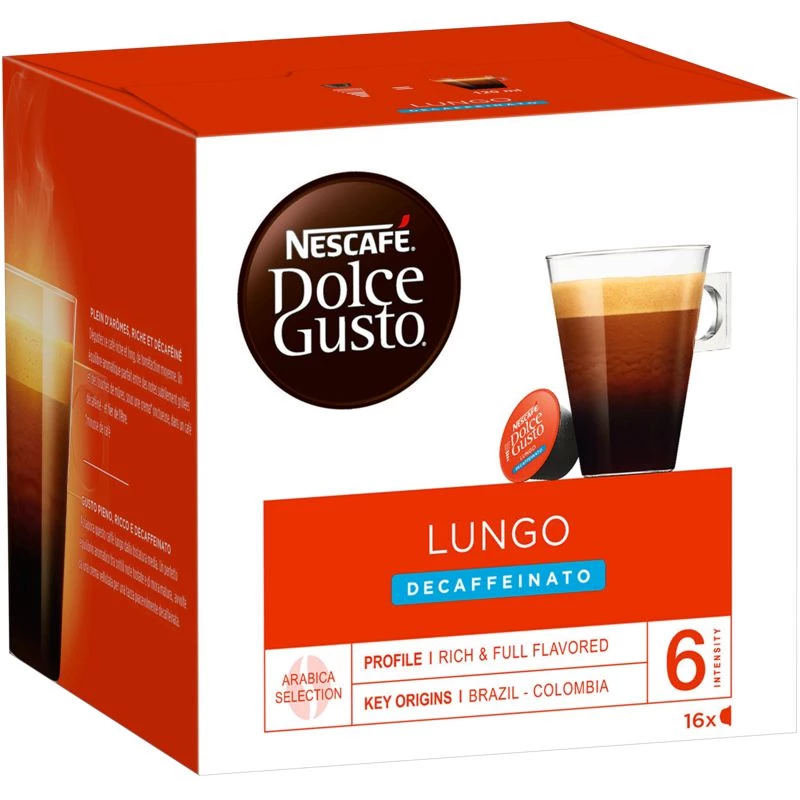 Café Lungo Decaffeinato X16 капсулы 112г - NESCAFÉ
