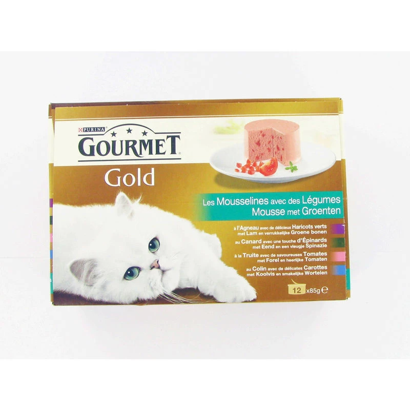 Thức ăn cho mèo thịt rau củ GOURMET 12x85g - PURINA