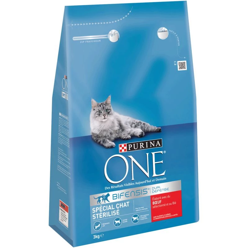 PURINA comida para gatos esterilizada de ternera 3kg