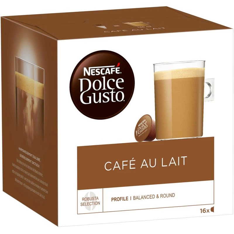 Dolce Gusto Café Au Lait X16 Capsules 160g - NESCAFÉ