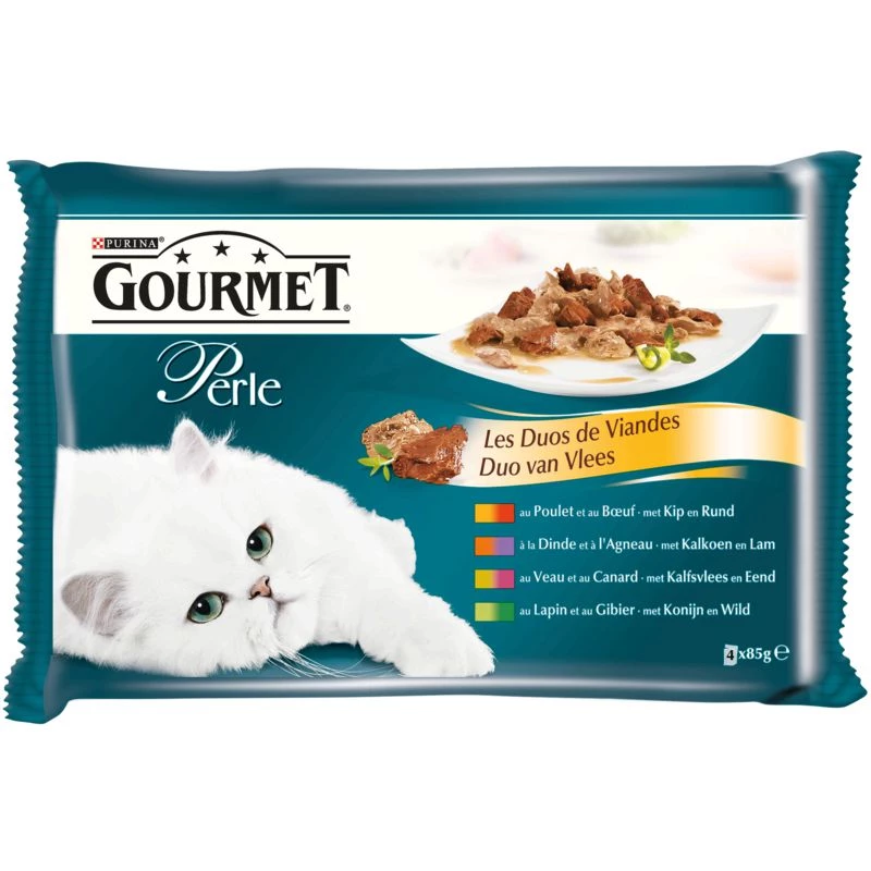Thức ăn cho mèo Duo thịt 4x85g - PURINA GOURMET