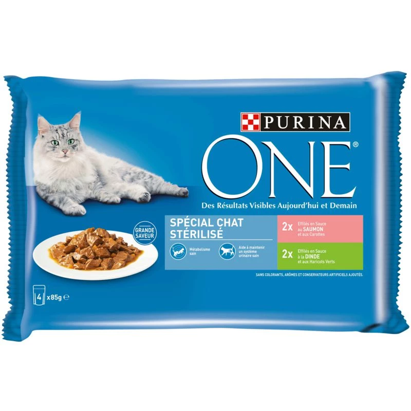 Ração especial para gatos esterilizados 4x85g - PURINA