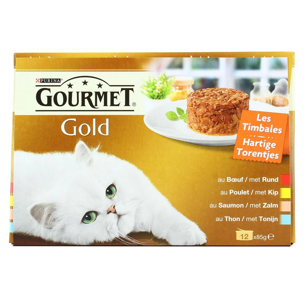 Thức ăn cho mèo Les timbales GOURMET 12x85g - PURINA