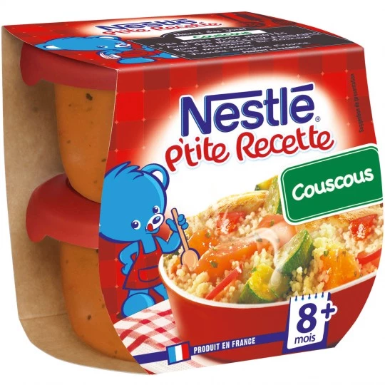Món ăn couscous cho bé 8 tháng trở lên 2x200g - NESTLE