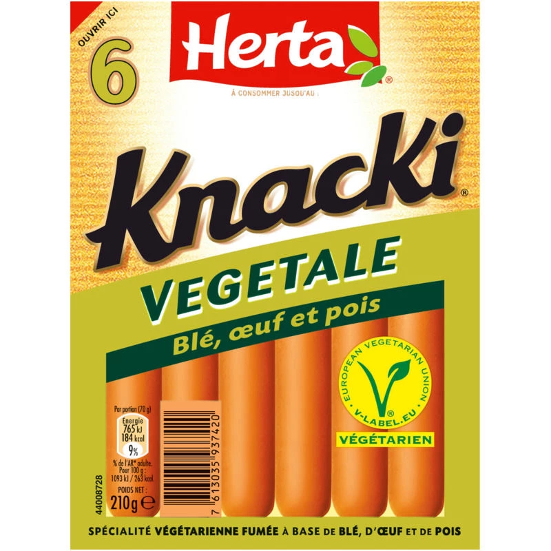 Knacki Vegetale X6 210g