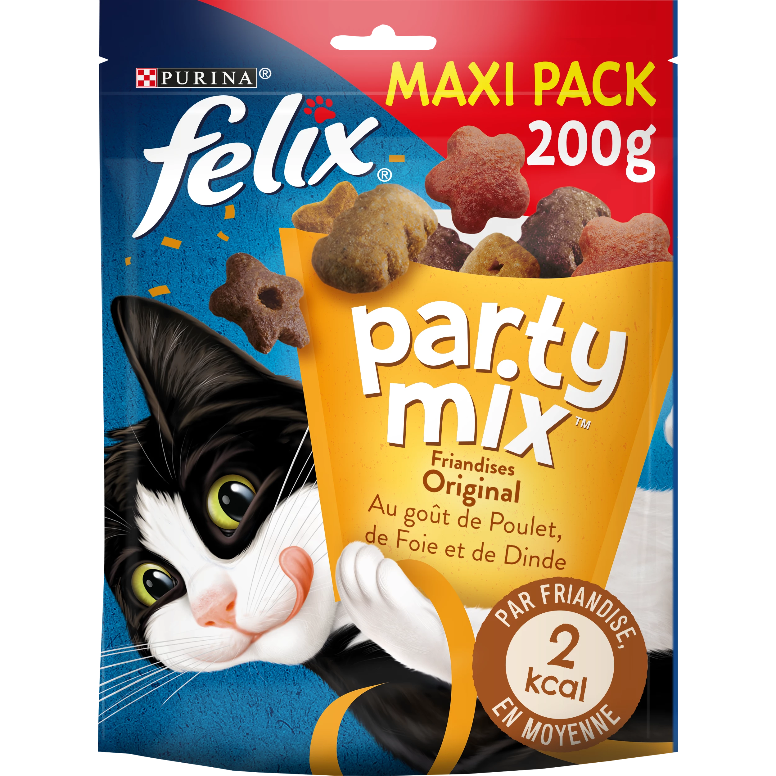 Kroketten voor chat Party Mix Origineel Felix 200G - PURINA