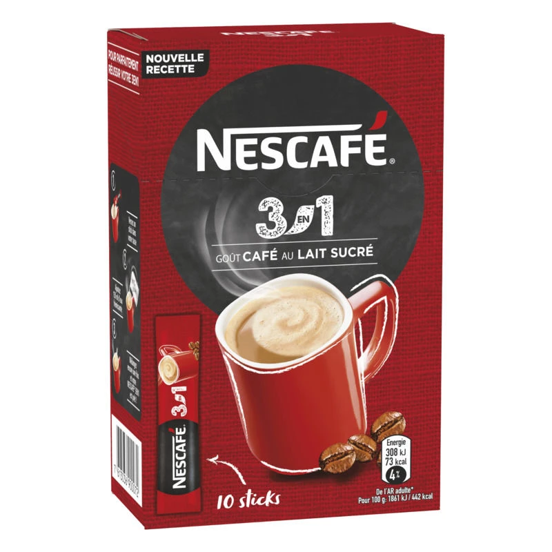Nescafe 3 En 1 палочки 10x16;5г - NESCAFE