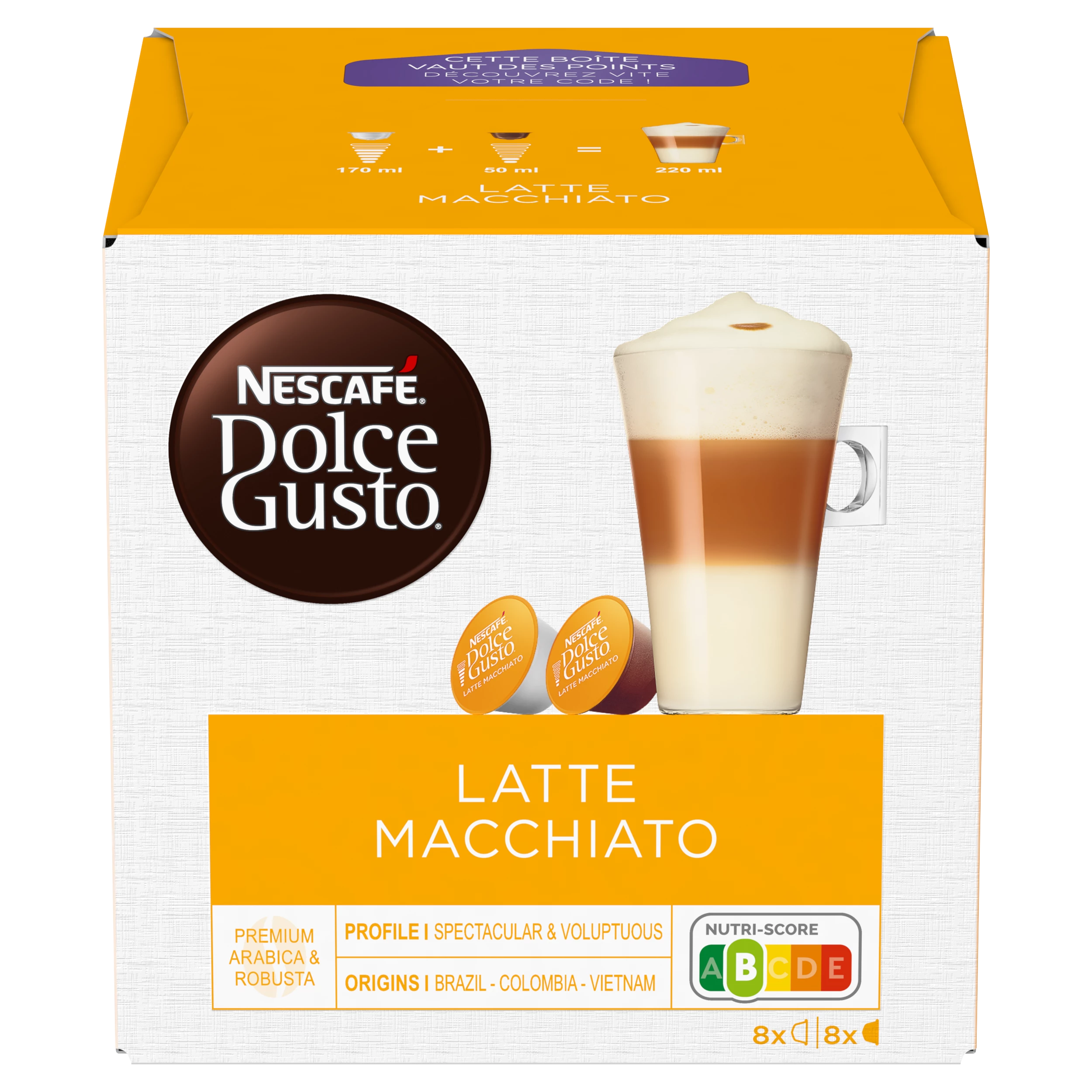 Café Viên Latte Macchiato x16 183g - NESCAFÉ DOLCE GUSTO