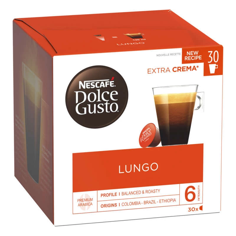 Cápsulas de Café Lungo X30 195g - NESCAFÉ