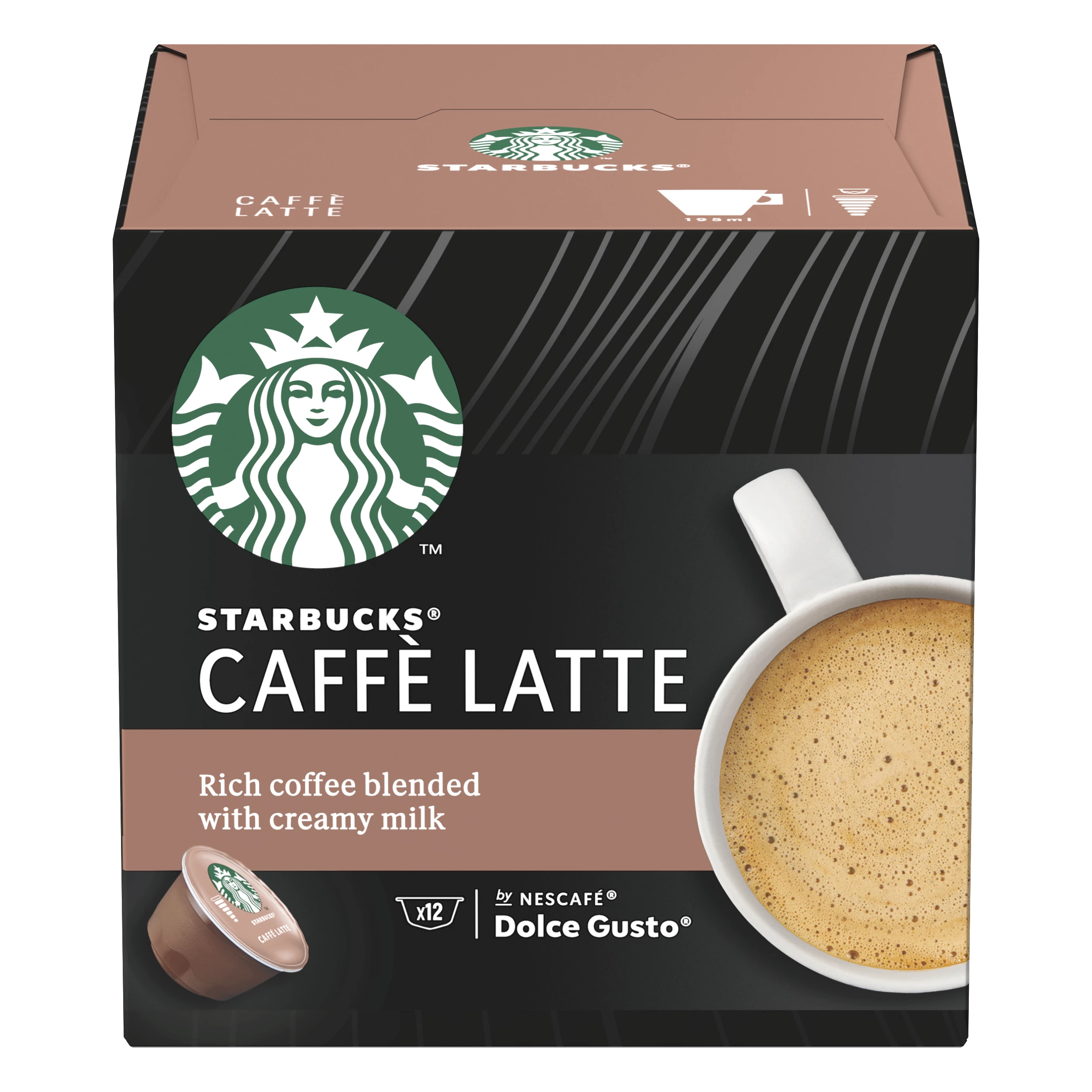 Капсулы Café Caffe Latte Compatible Dolce Gusto x12; 121 г - STARBUCKS