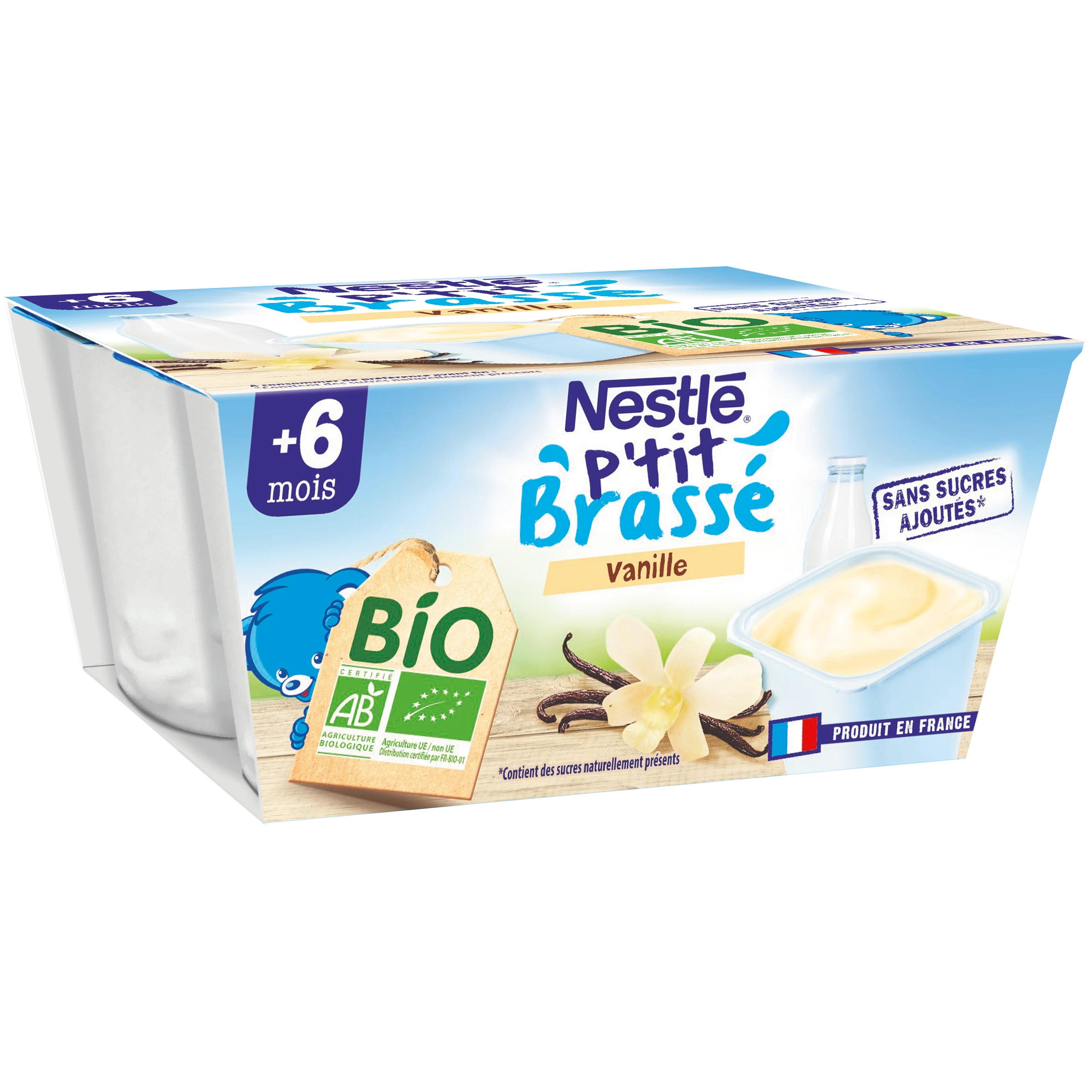 P'tit Brasse Organic Vanilla 4x90g