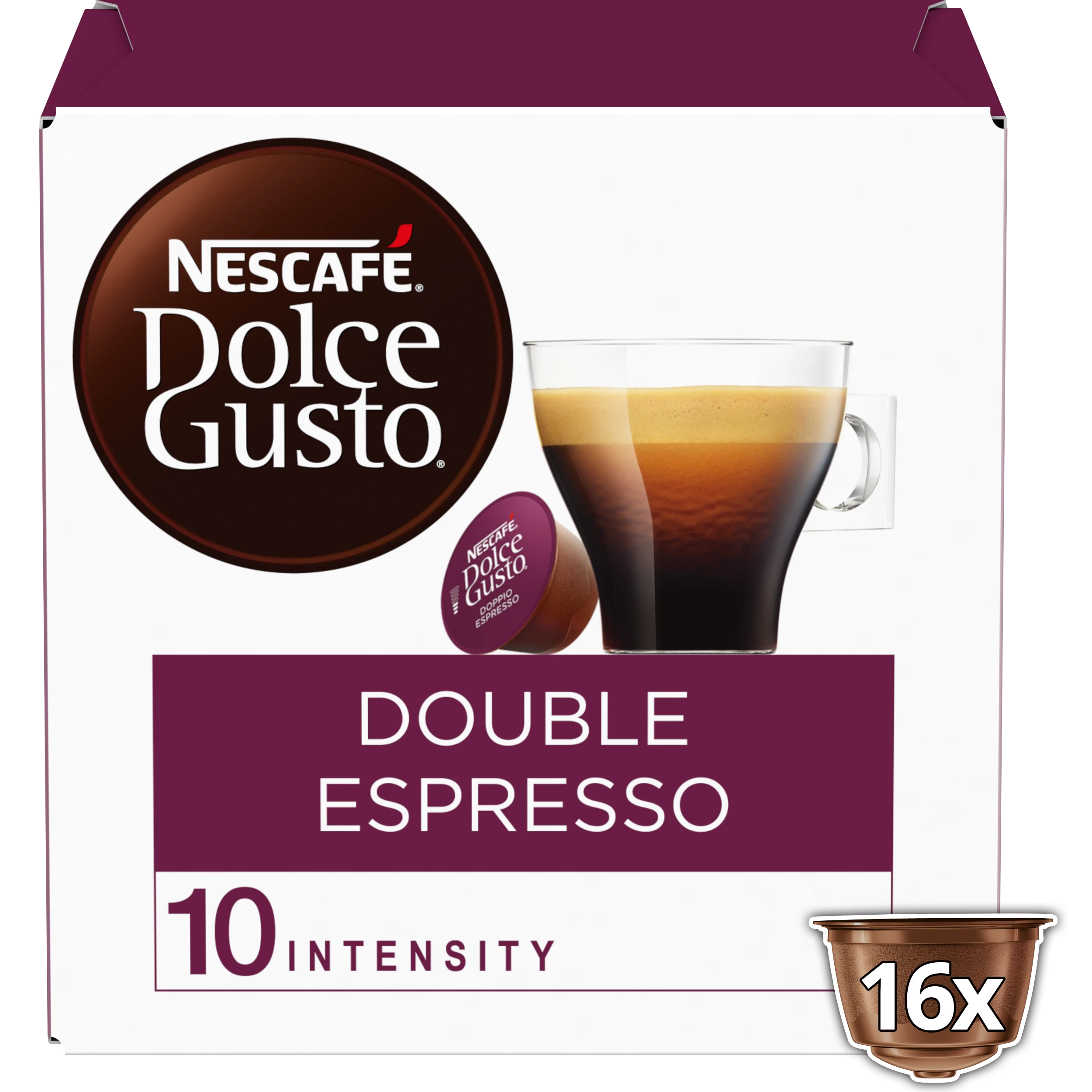 Капсулы Café Double Espresso Compatible Dolce Gusto x16; 136 г - NESCAFE DOLCE GUSTO