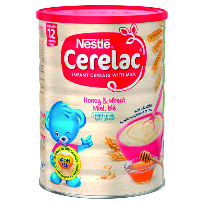 Ngũ cốc mật ong/lúa mì/sữa (12 x 1 kg) Từ 12 tháng Halal - Cerelac