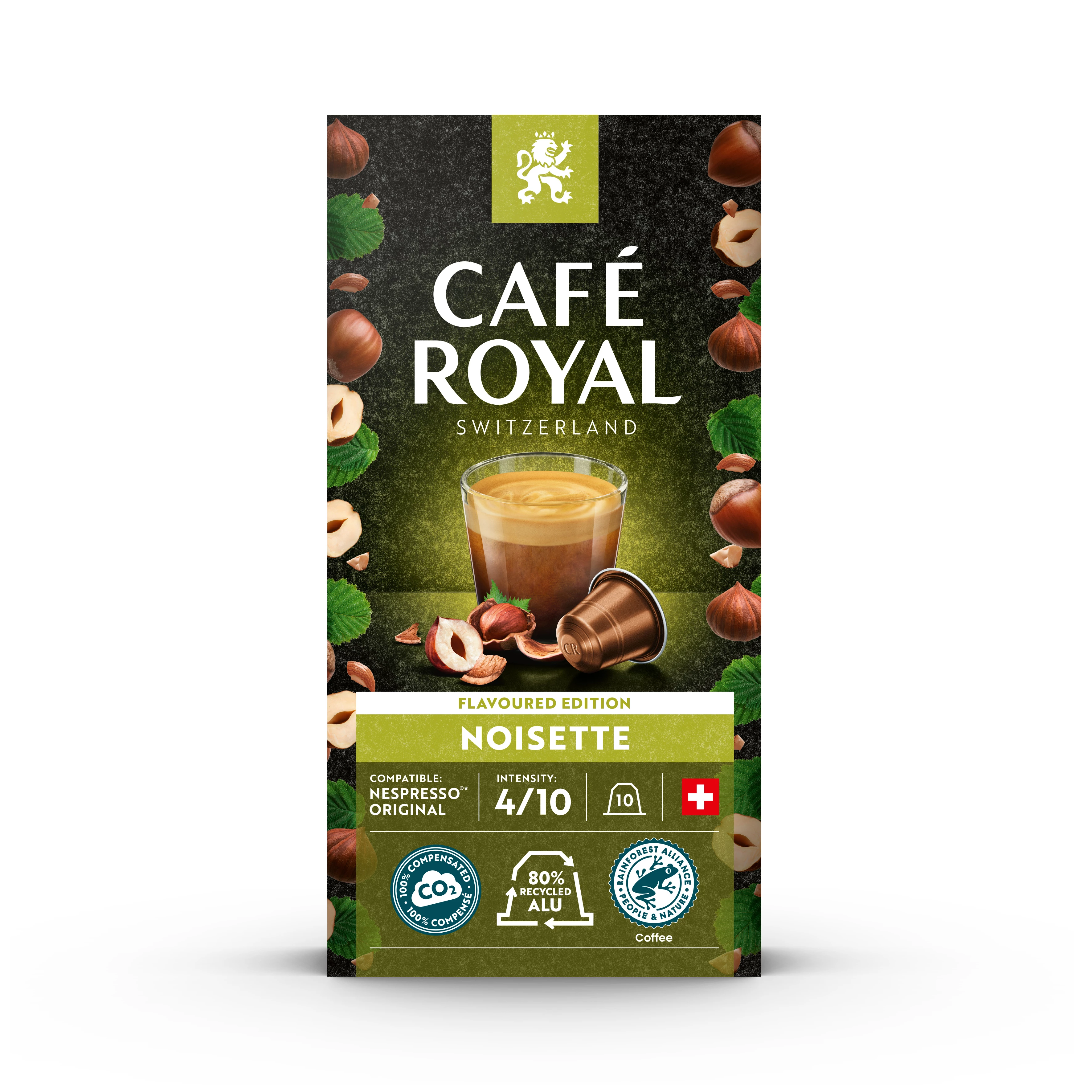 Nespresso® Compatible Hazelnut Coffee Capsules x10 50g - CAFE ROYAL