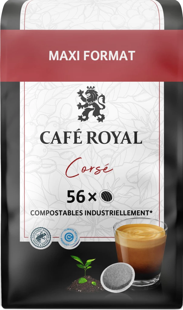 Dosettes Café Corsé Compatibles Senseo - CAFÉ ROYAL