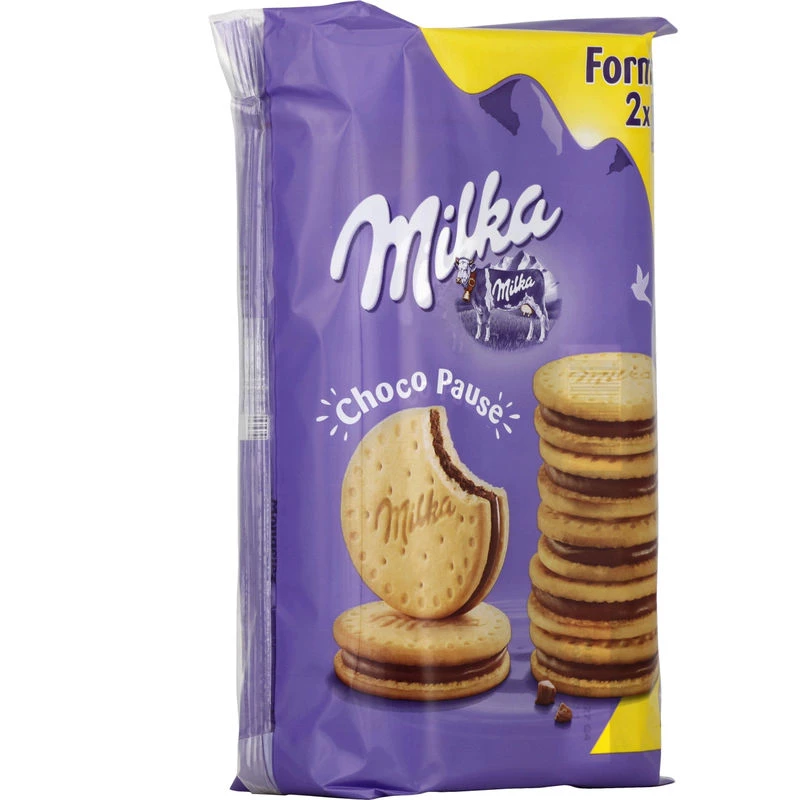 Biscuits choco pause 2x260g - MILKA