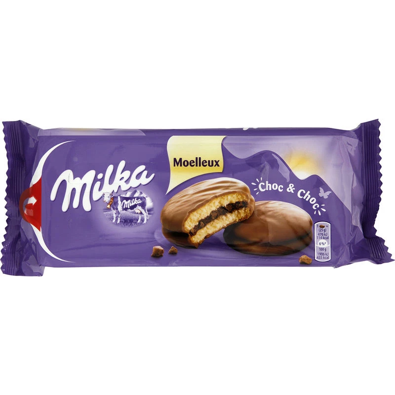 Мягкие шоколадно-шоколадные пирожные 175г - MILKA