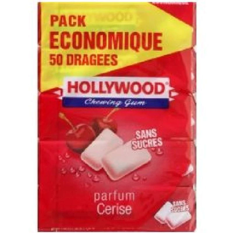 Cherry chewing gum; 5 boxes - HOLLYWOOD