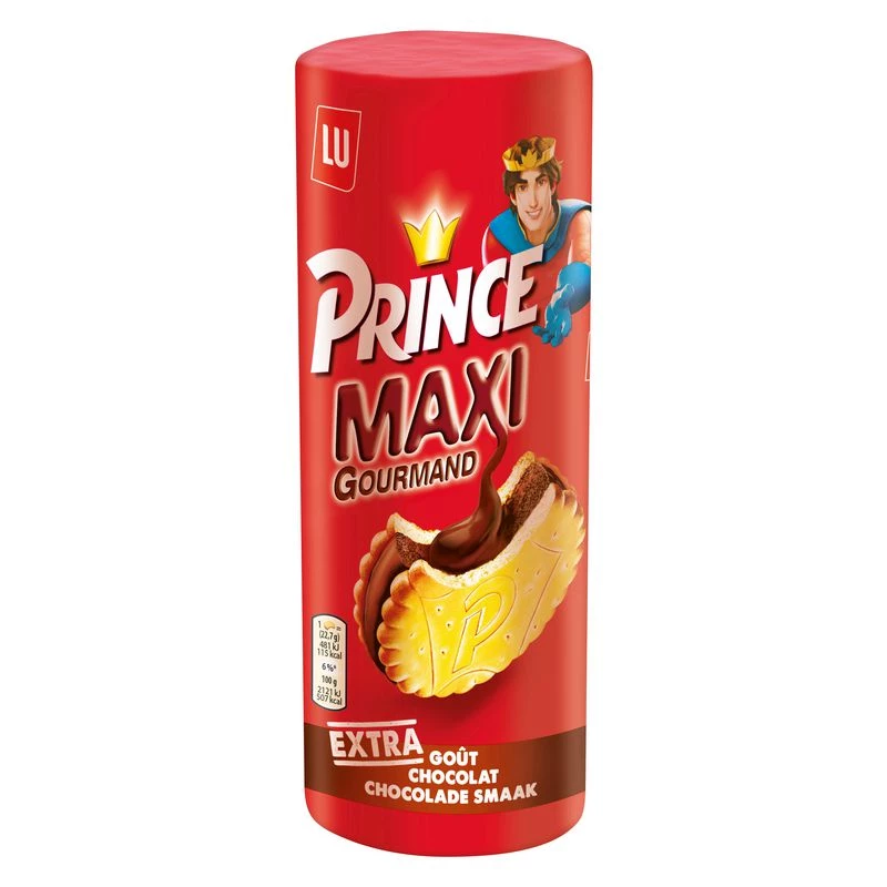 Biscuits Prince maxi gourmand extra chocolat 250g - PRINCE