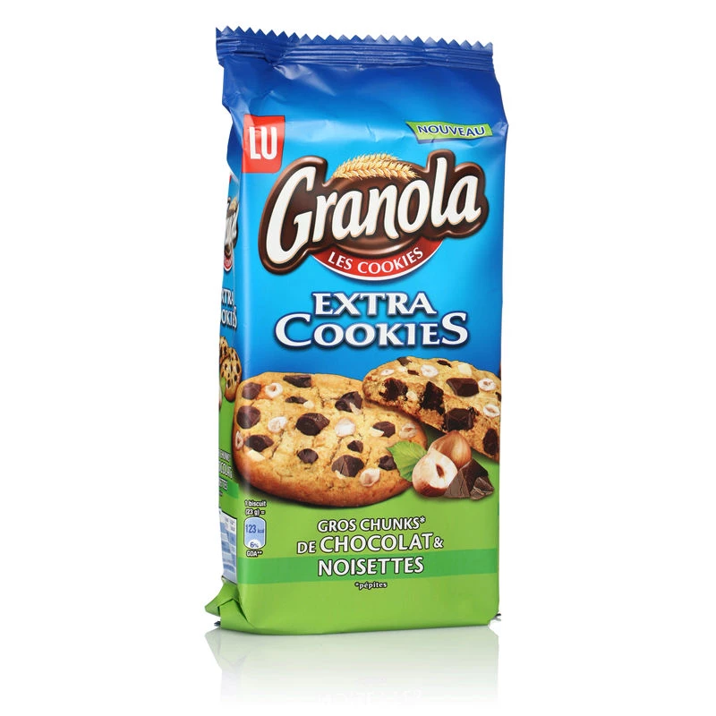 Large chocolate and hazelnut chip cookies 184g - GRANOLA