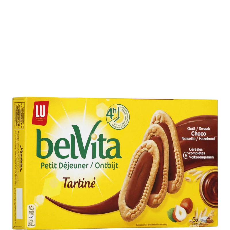 Bánh quy phết sô-cô-la/hạt phỉ 250g - BELVITA