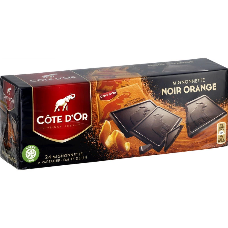 Chocolate Mignonnette laranja escuro 24x10g - CÔTE D'OR