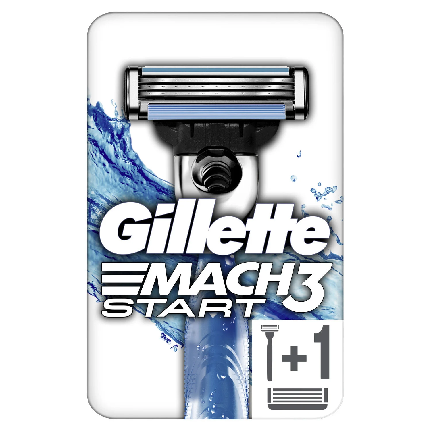 Rasoir Pour Homme Avec Manche Aqua-grip Mach3 Start 2 Lames - Gillette