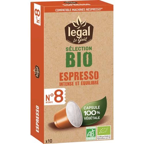 Legal Bio Espresso 10 Caps 50g