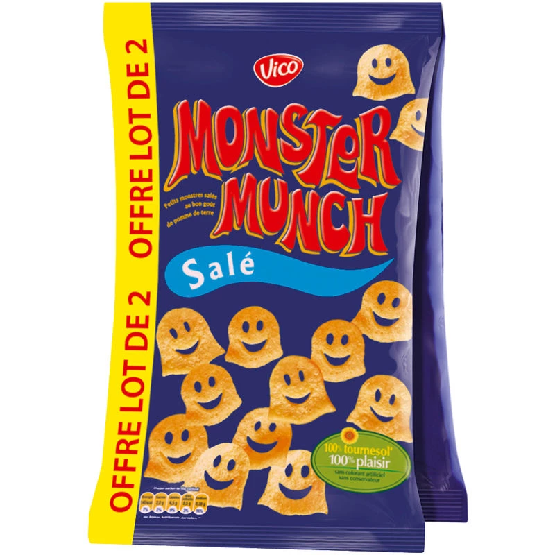 Chips Salé, 2x85g - MONSTER MUNCH