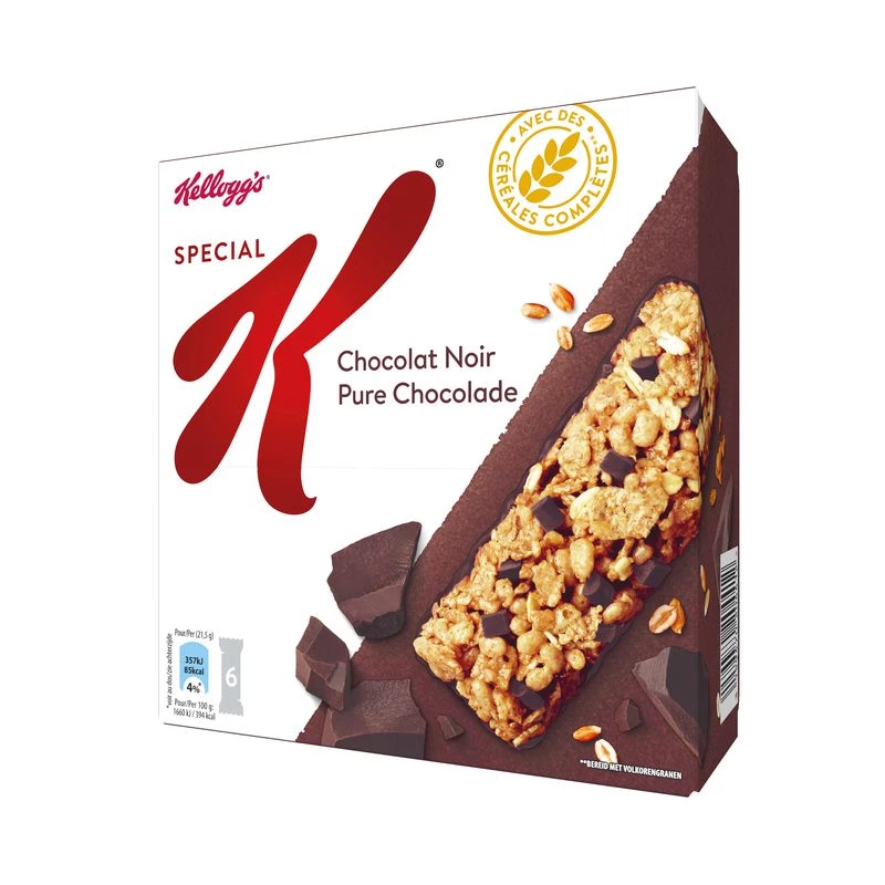 Barre spécial K Chocolat X6 129g - KELLOGG'S