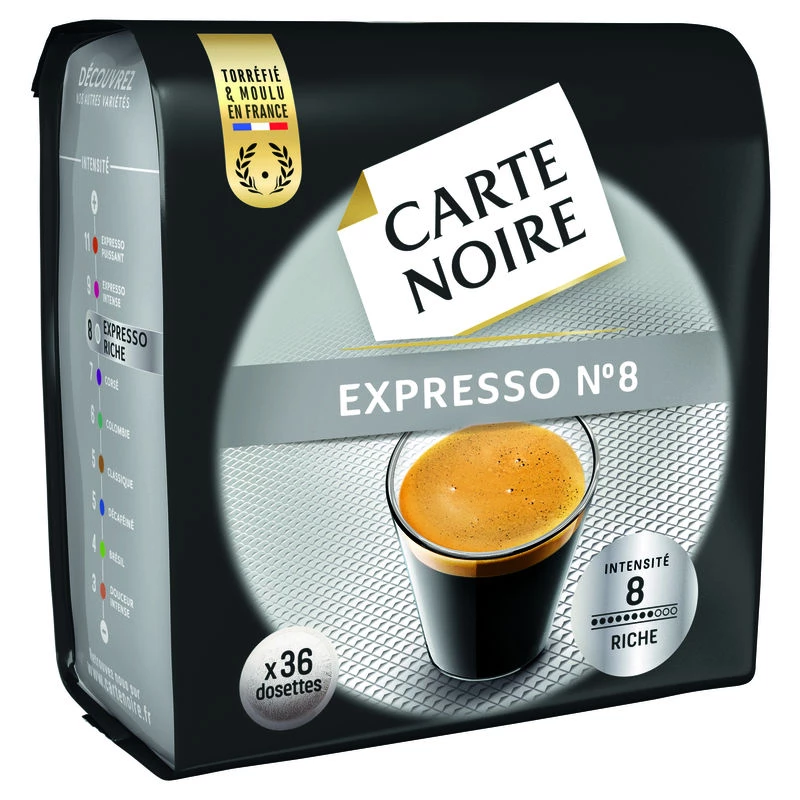 エスプレッソコーヒー n°8 x36 ポッド 250g - CARTE NOIRE
