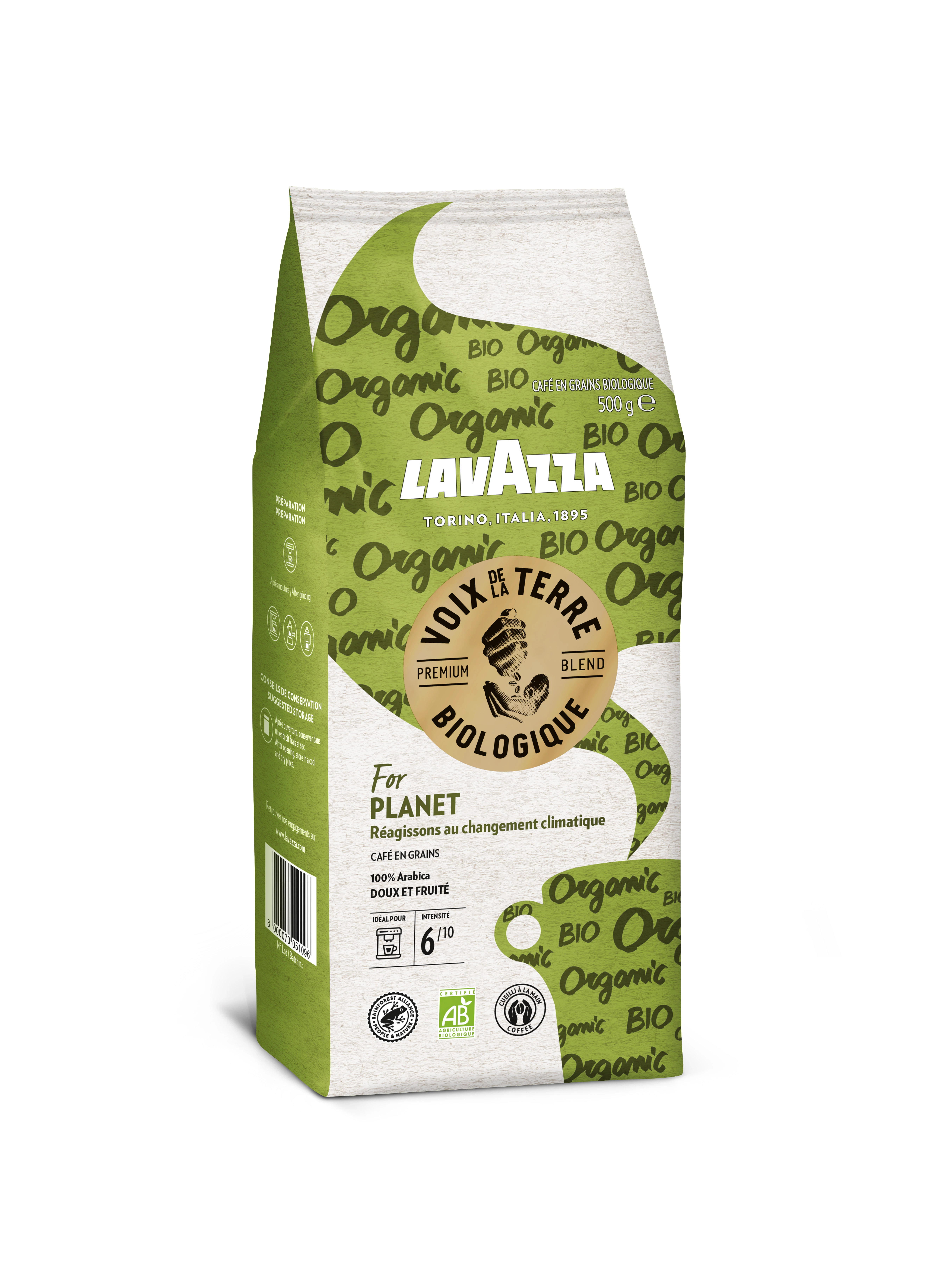 Organic Planet Coffee Bean 500g - LAVAZZA