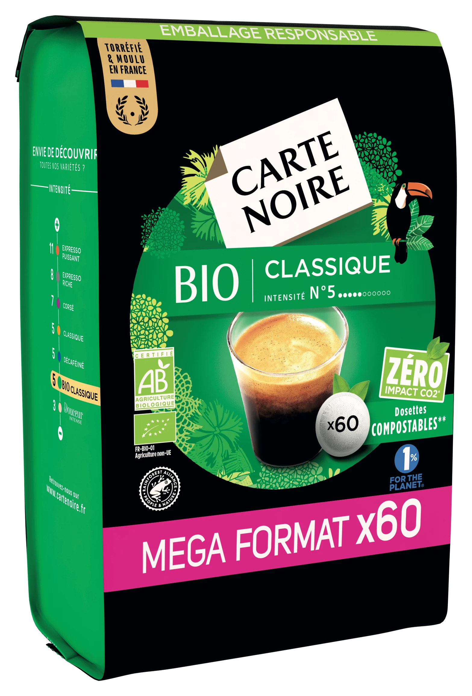 クラシック コーヒー ポッド X60 384g - CARTE NOIRE