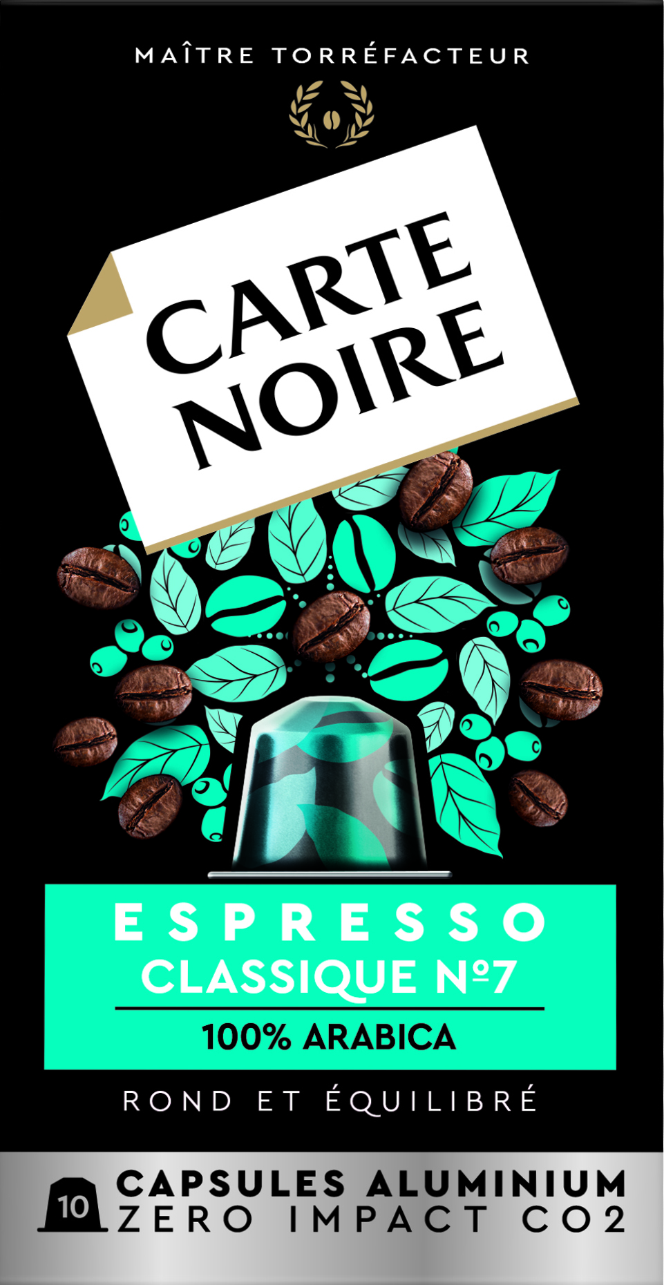 Viên nang cà phê Espresso cổ điển tương thích với Nespresso; x10; 55g - CARTE NOIRE