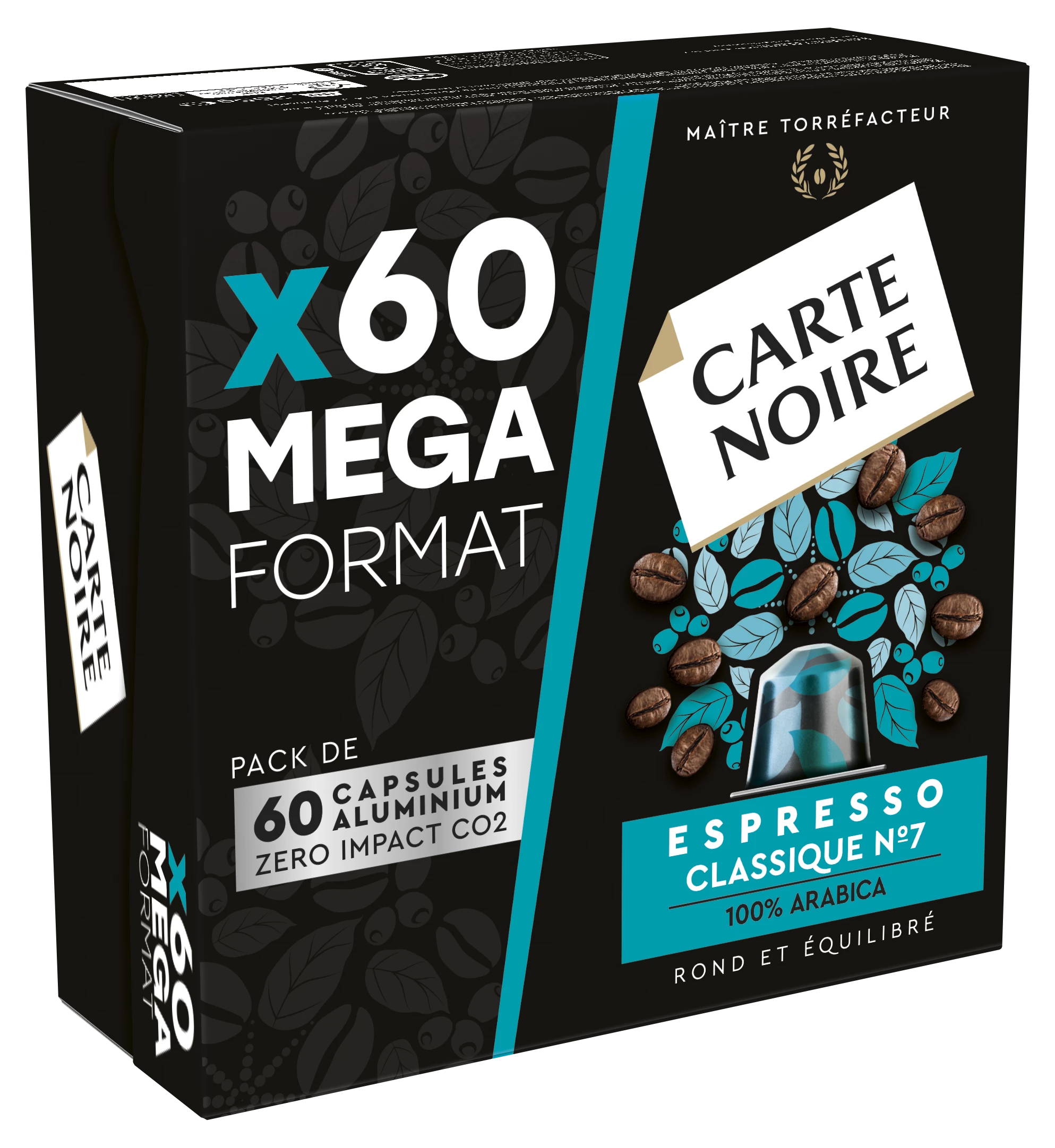 Cafeïnevrije espressokoffiecapsules; x60; 330g - CARTE NOIRE
