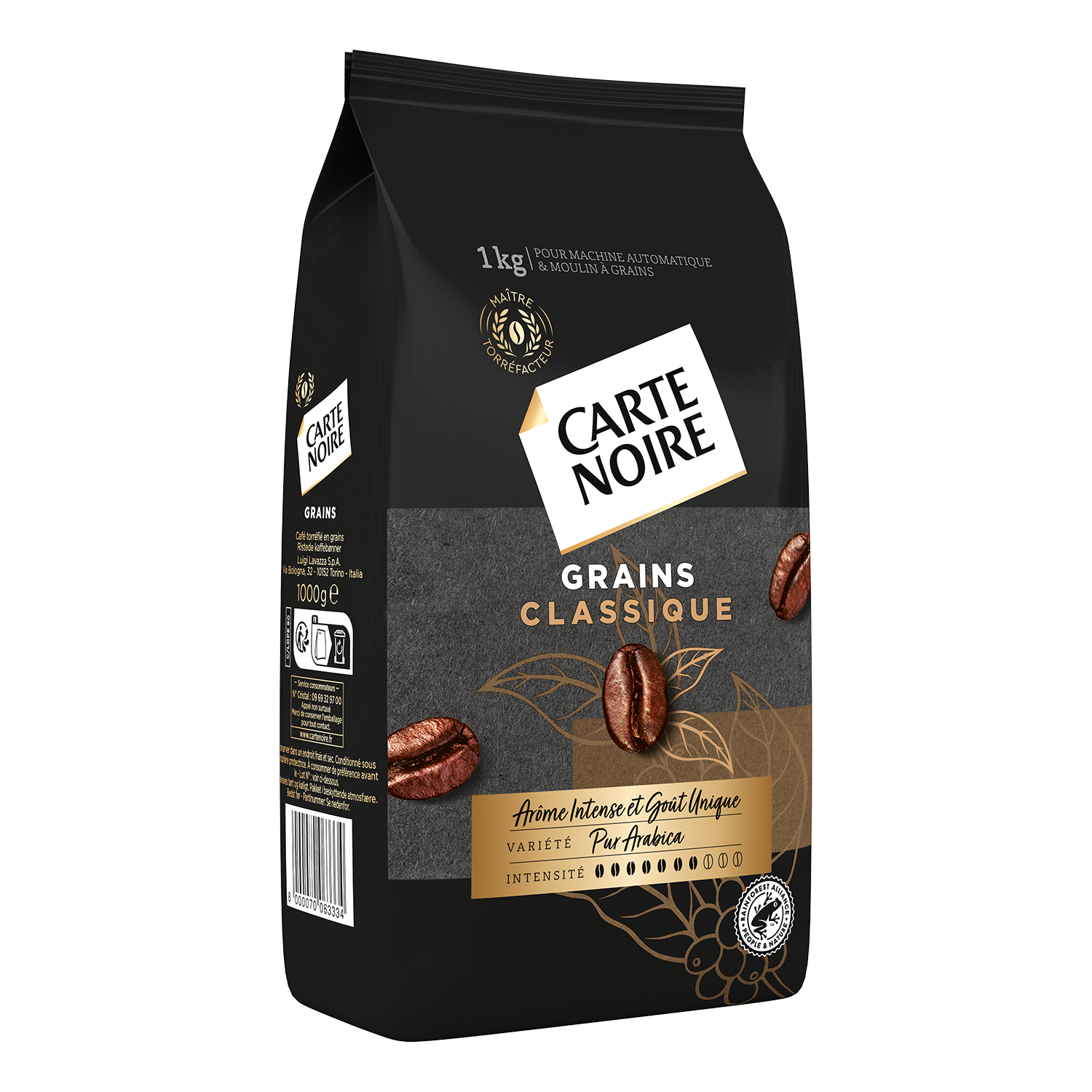 Grossiste Café en Grains Arôme Intense; 1kg - CARTE NOIRE