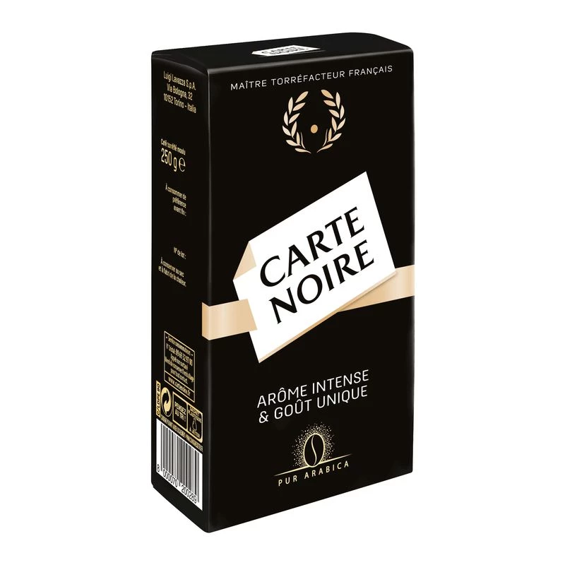 Café moído aroma intenso 250g - CARTE NOIRE