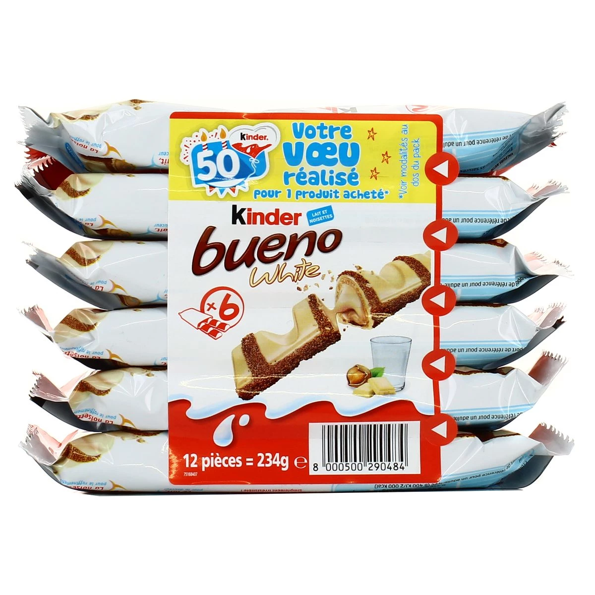 Kẹo sô cô la trắng Bueno 234g - KINDER