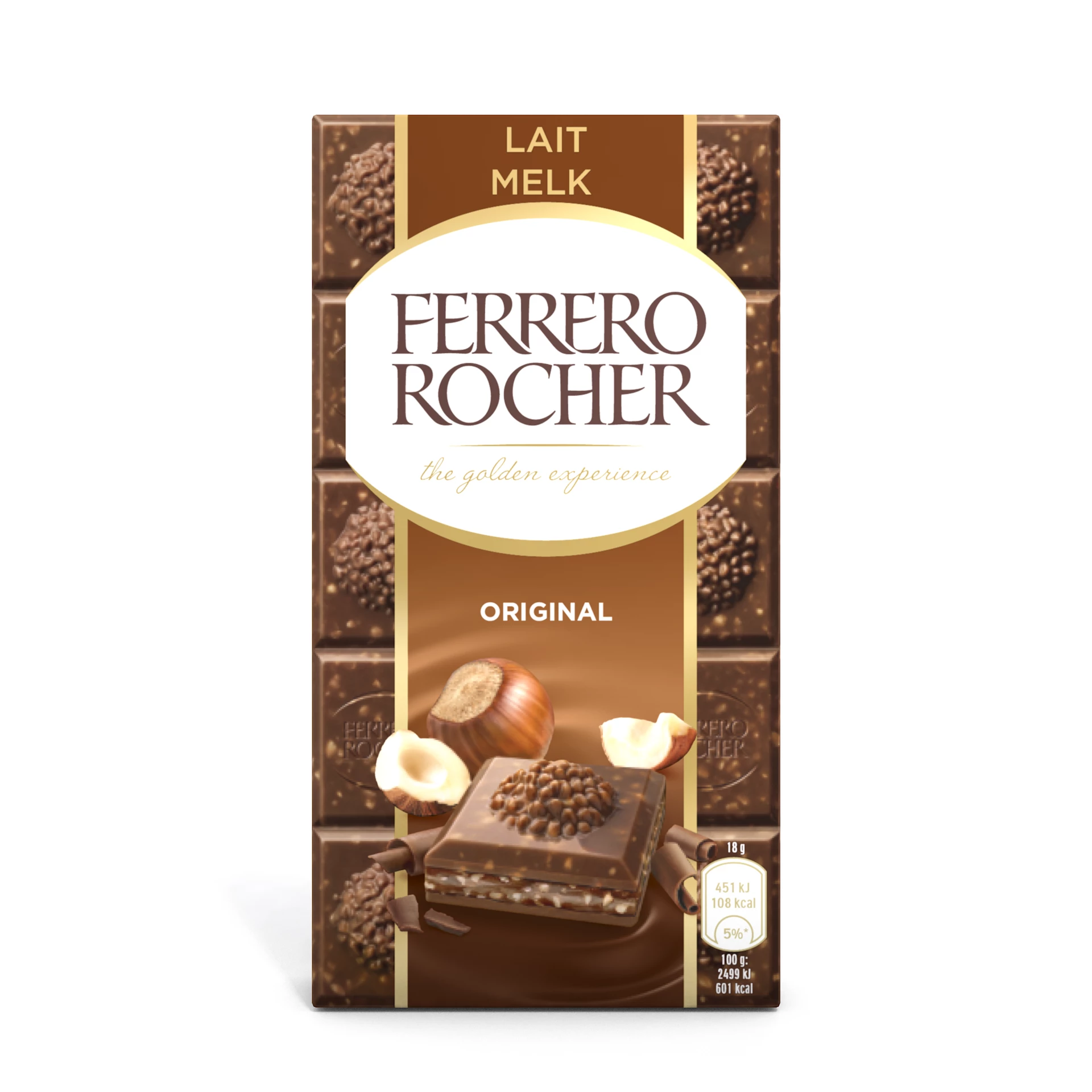 Leite de Avelã Ferrero Rocher, 90g - FERRERO