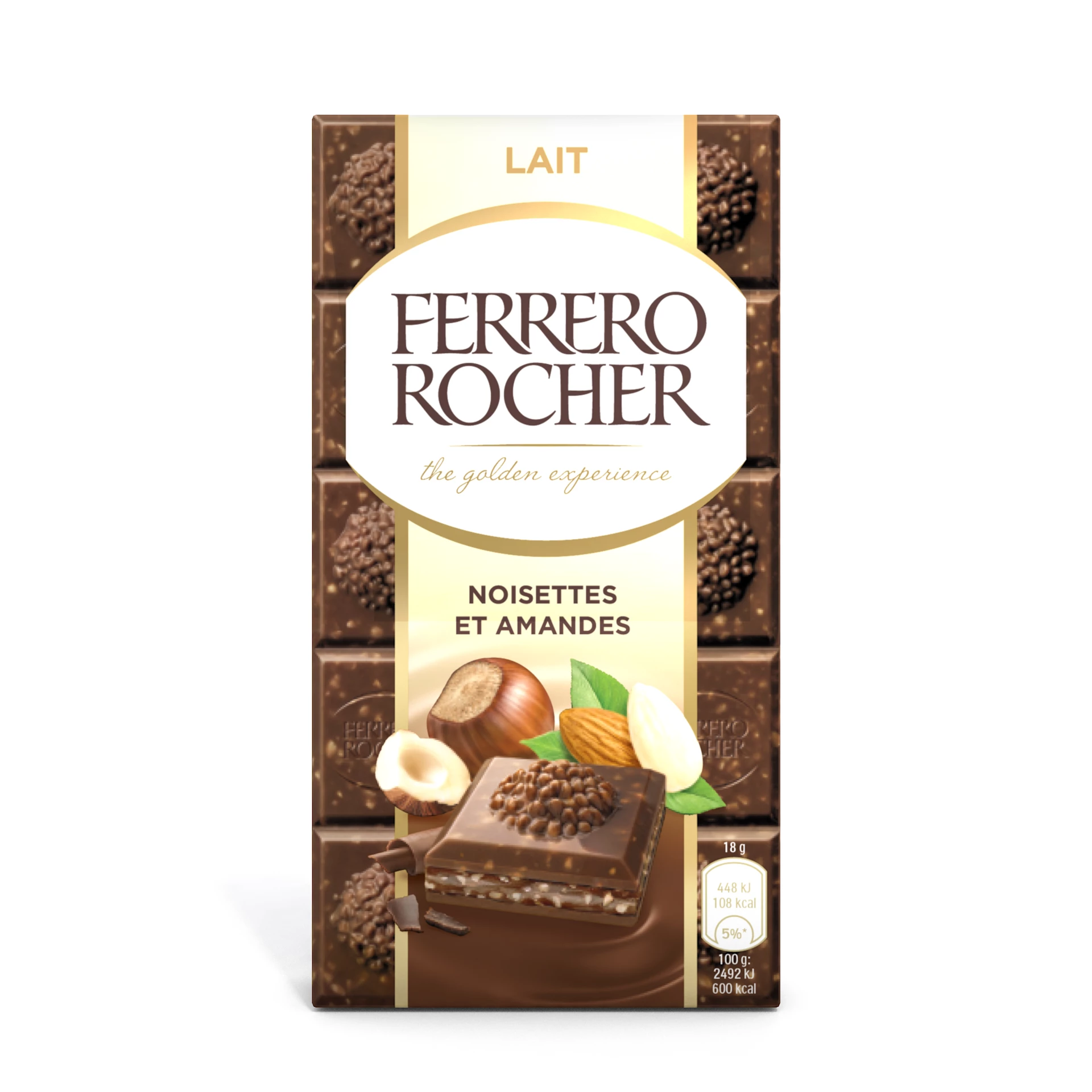Hazelnut and Almond Chocolate Bar 90g - FERRERO
