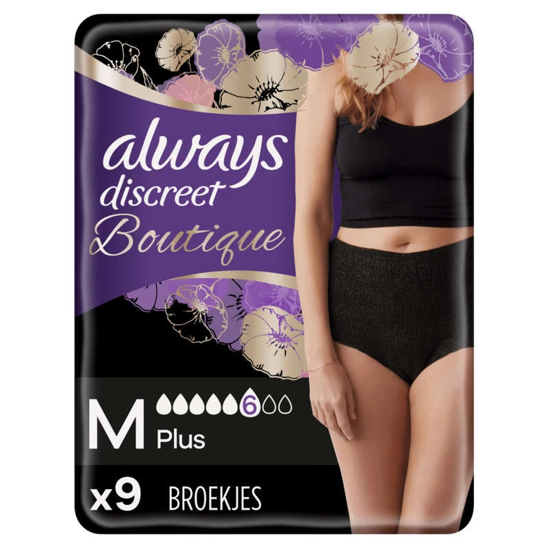 Always discreet boutique M/L Black X9 -ALWAYS