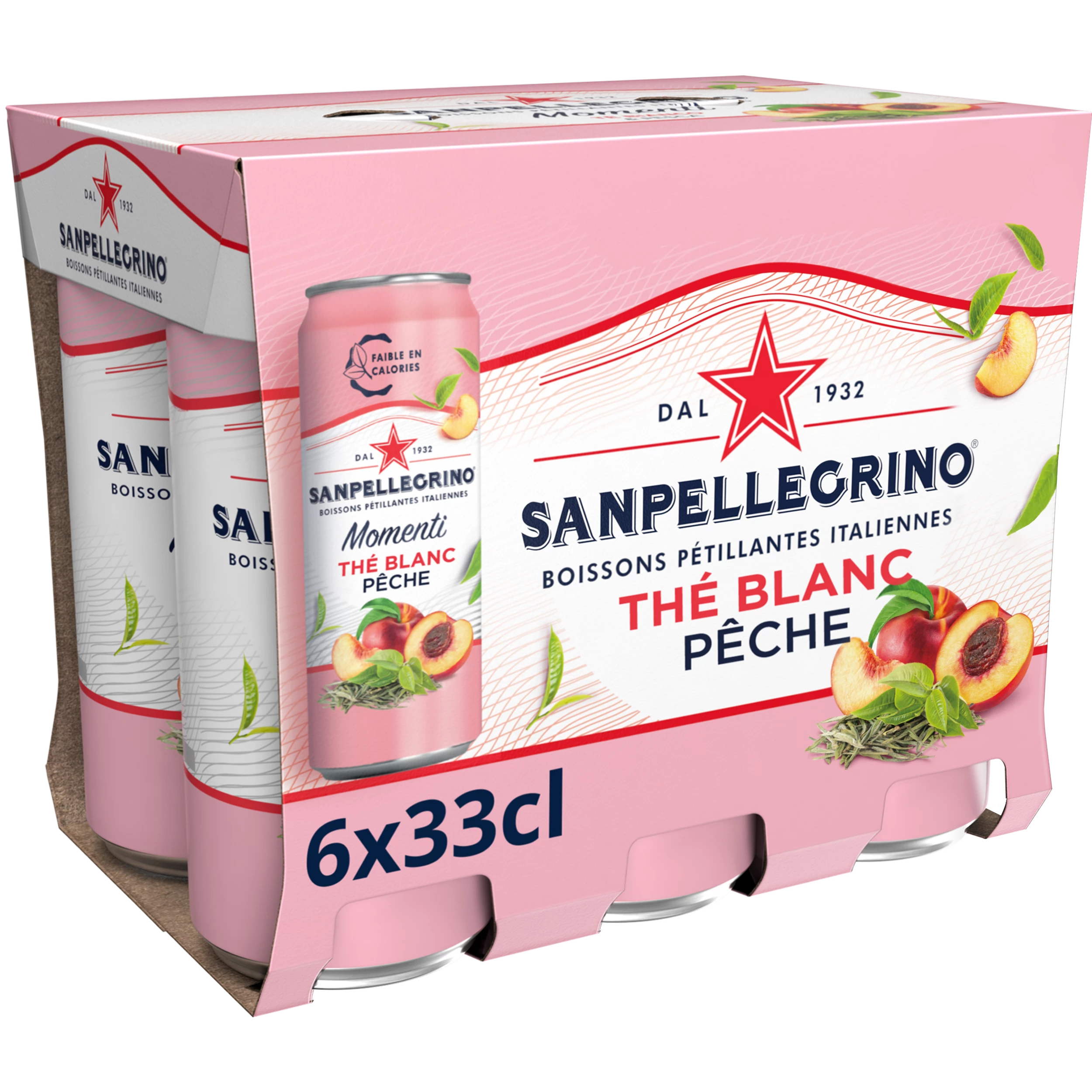 Flavored Sparkling Water White Tea Peach 6x33cl SAN PELLEGRINO MOMENTI