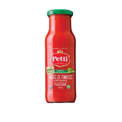 Puree De Tomates Avec Basilic 500g - Petti