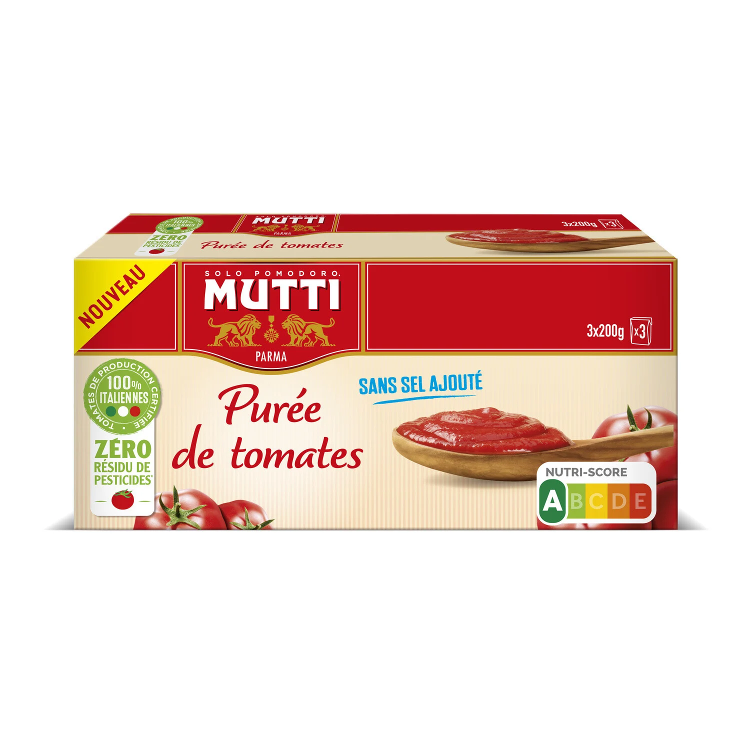 Purée De Tomates 3x200g - Mutti