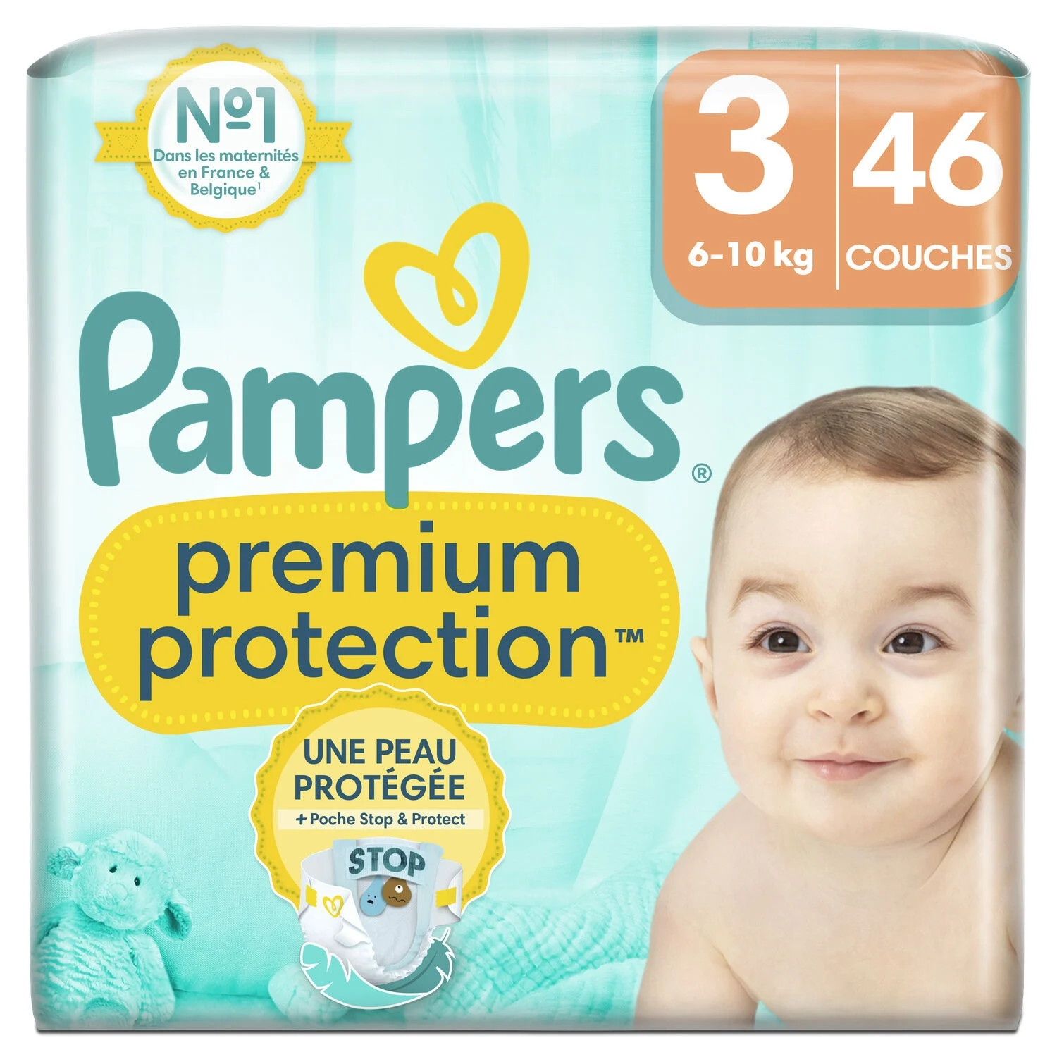 Couches Bébé Premium Protection Taille 3 - PAMPERS