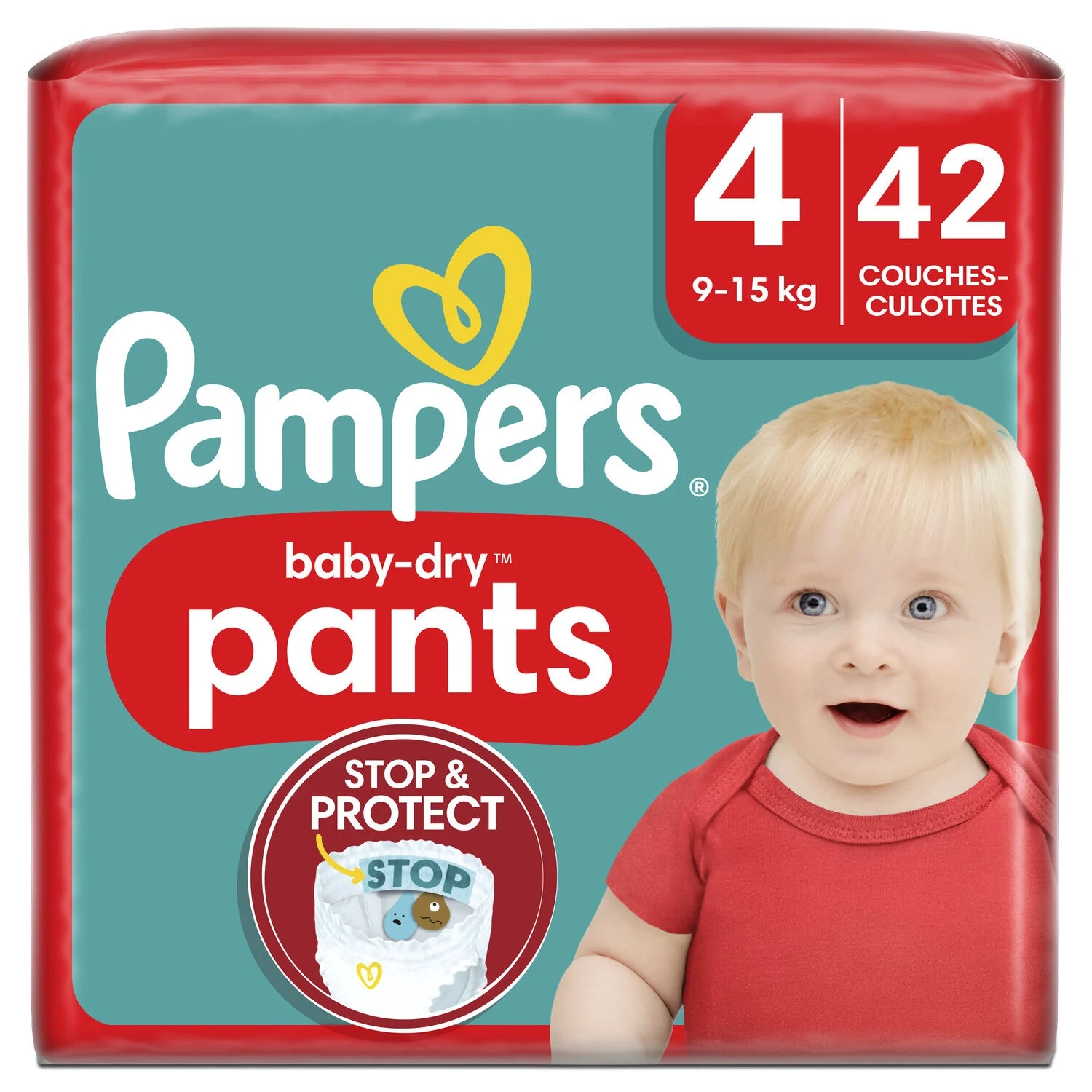 Couches - Culottes Bébé Baby Dry Taille 4, 42 - PAMPERS