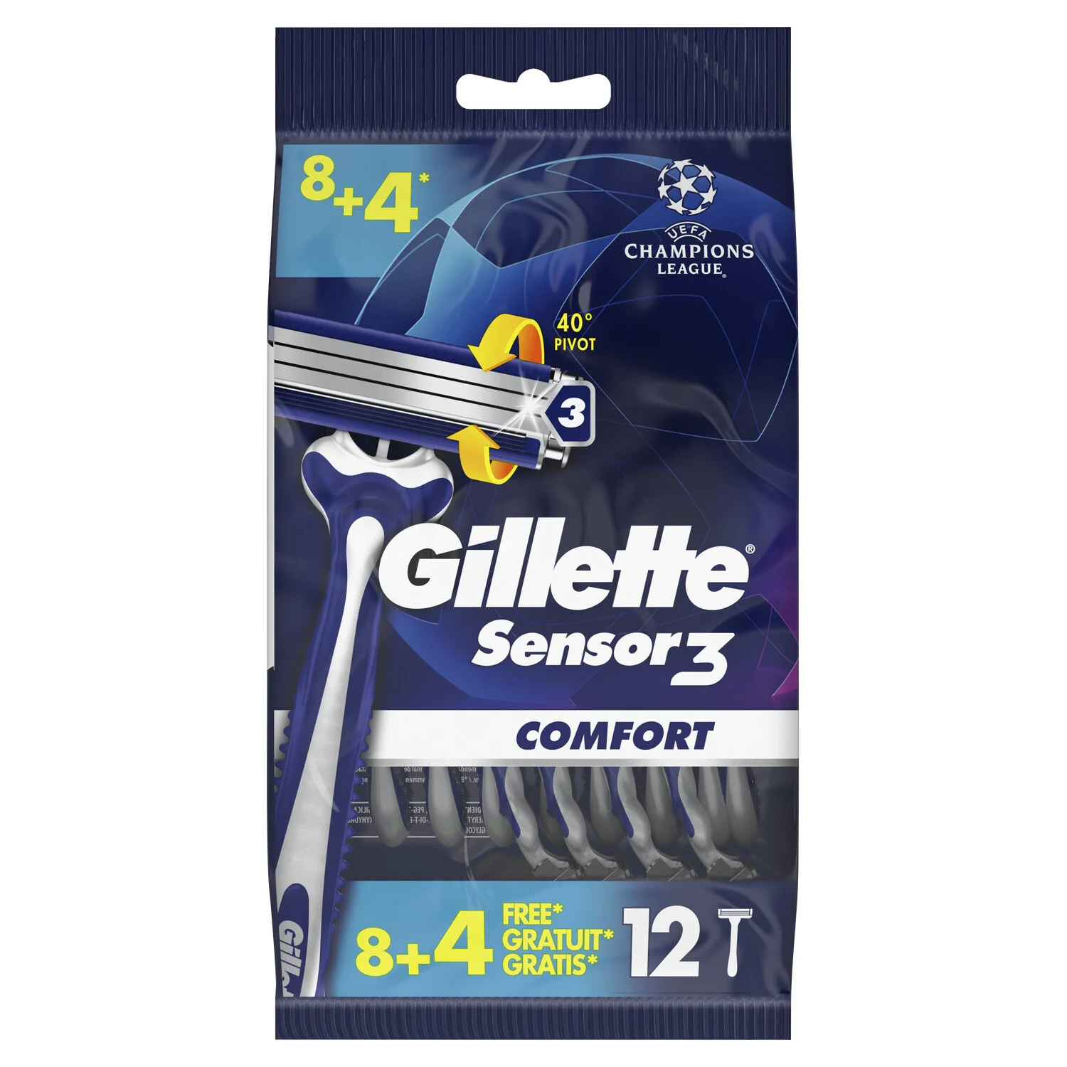 Maquinillas de afeitar desechables Sensor3 Comfort para hombres - Gillette