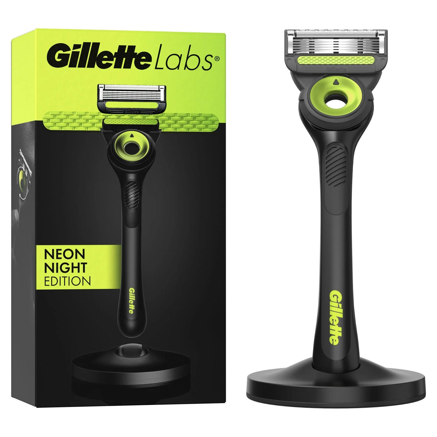Maquinillas de afeitar Neon Night Edition con Charger Labs - Gillette