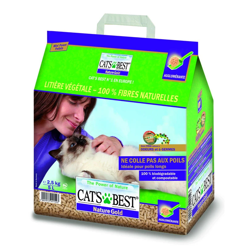 Litière pour chat végétale 2.5kg - CAT'S BEST